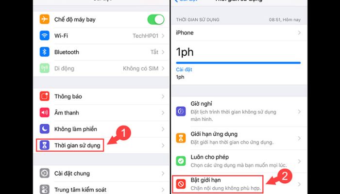 Cách ẩn ứng dụng trên iPhone Bật giới hạn để ẩn ứng dụng